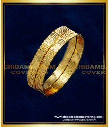 KBL049 - 1.08 Size Baby Bangles Gold Design Daily Use Gold Plated New Born Kids Bangles 