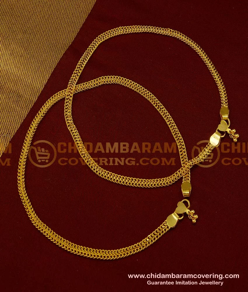 Buy Light Weight Gold Payal Design Daily Wear Guaranteed Anklet ...