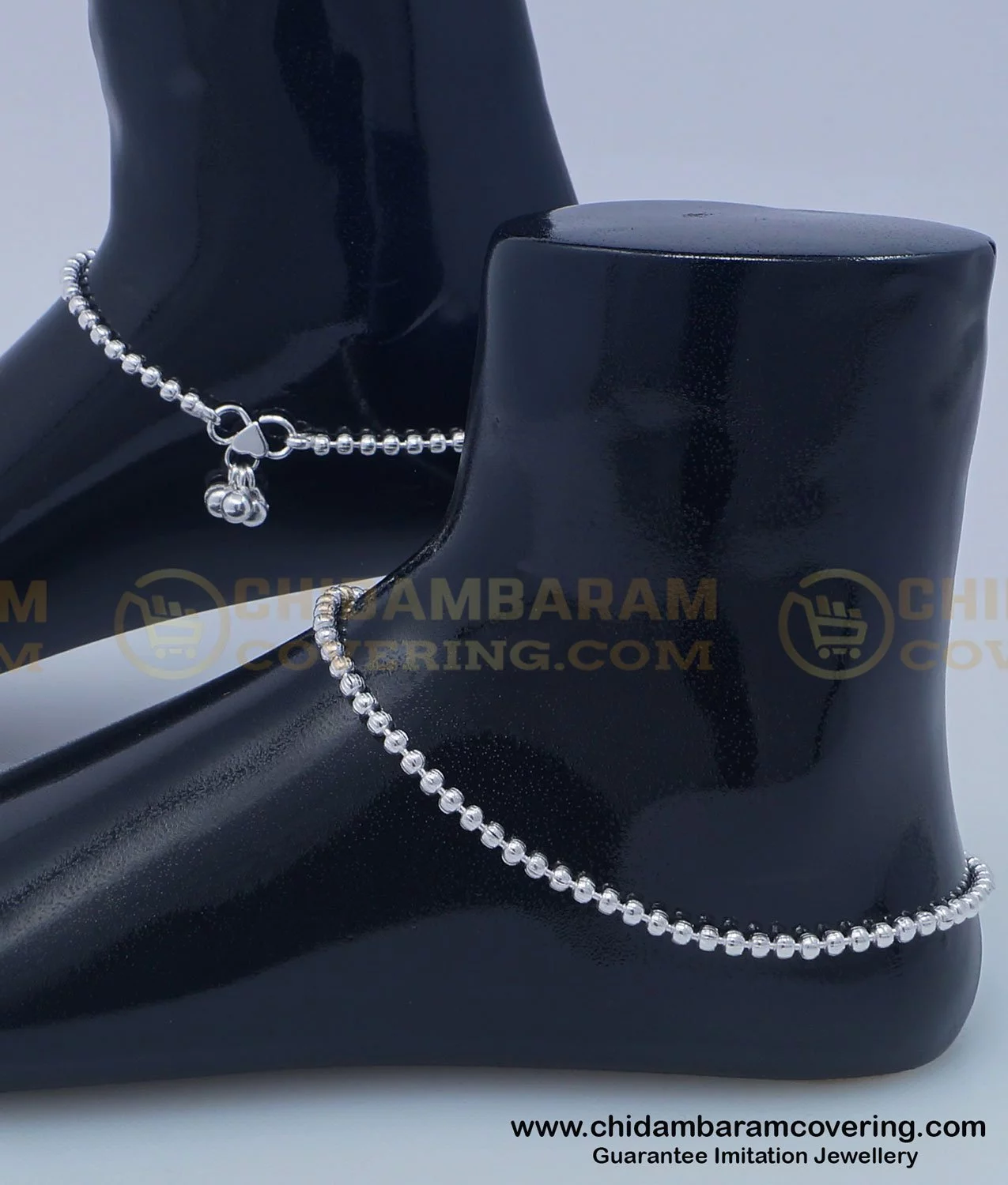 Buy Beautiful Silver Like White Metal Light Weight Balls Anklet ...