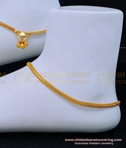 Gold anklet kerala deals style