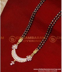 BBM1098 - American Diamond Pendant Mangalsutra Latest Design Online