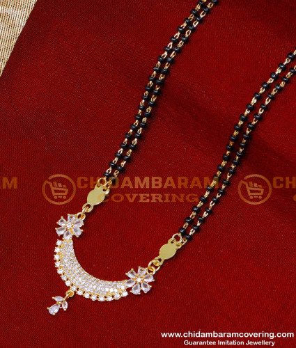 BBM1098 - American Diamond Pendant Mangalsutra Latest Design Online