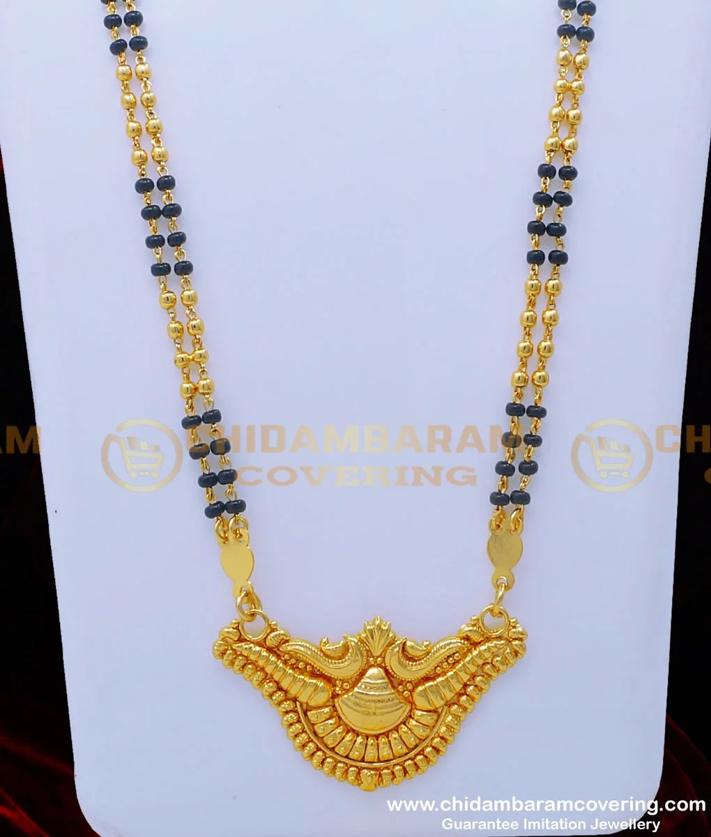 Mangalsutra design store in black mani