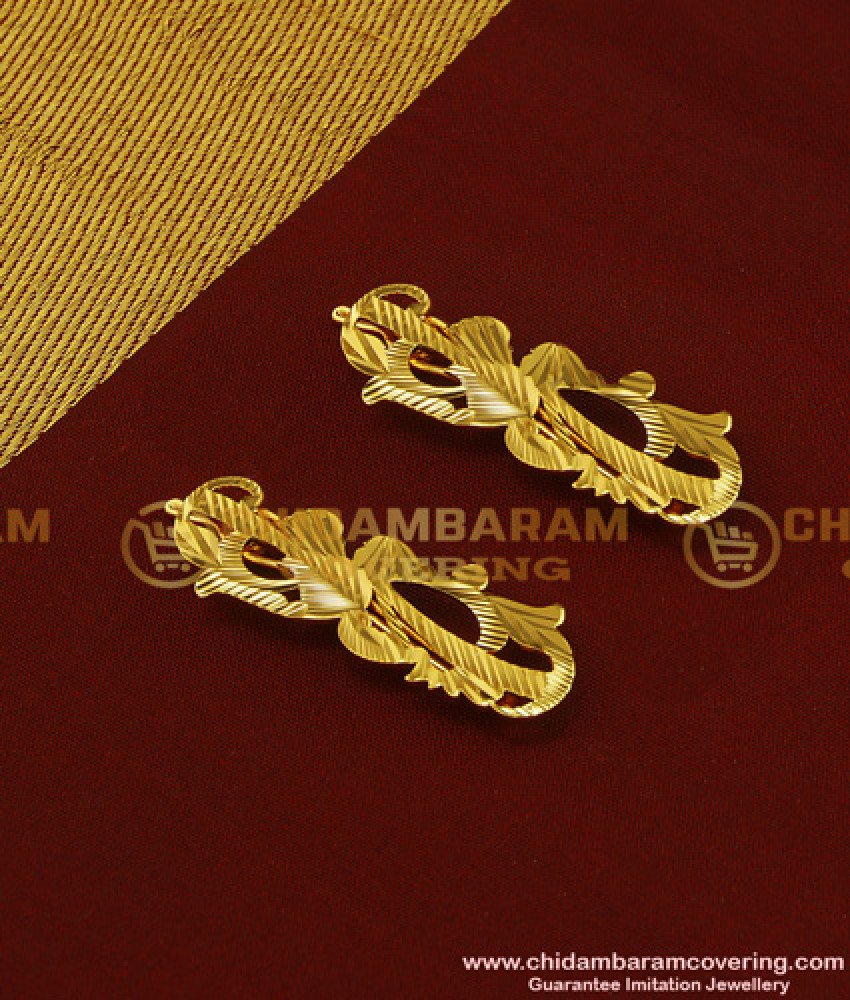 MAT107 - 1 Gram Gold beautiful hair ornaments gold Hair Clips designs Hair Accessories for Indian wedding 