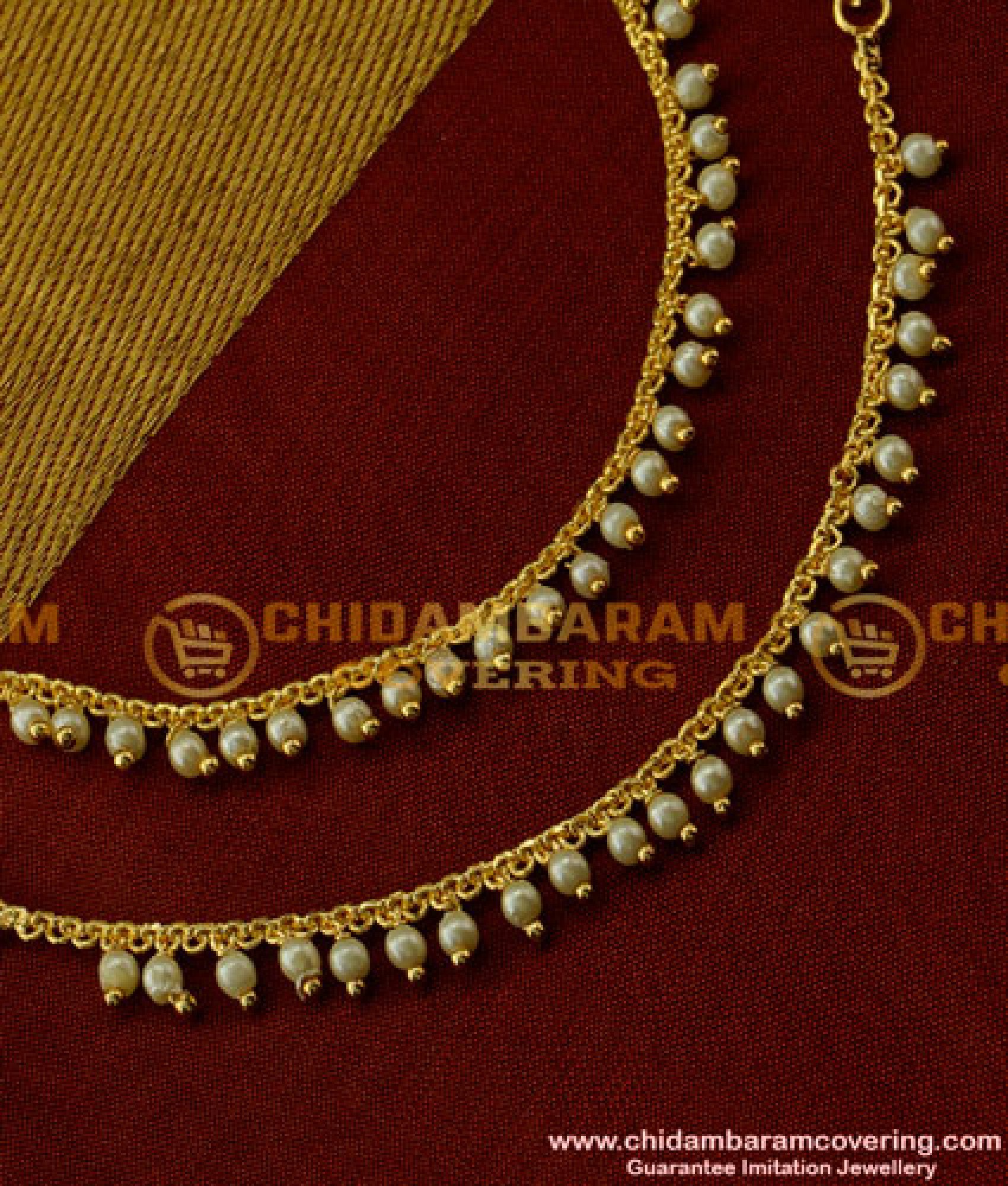 Buy Latest Pearl Champaswaralu Design Hook Type Mattal South Indian ...