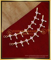 MAT258 - South Indian Impon Stone New Gold Ear Chain Design