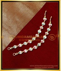 MAT263 - Beautiful Bridal Wear Gold Design Impon Ear Chain Designs