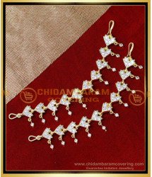 MAT280 - Wedding Impon Jewellery White Stone Side Gold Mati Designs