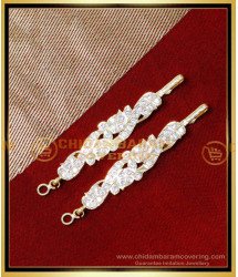 MAT283 - Beautiful Impon White Stone Straight Ear Chain Designs