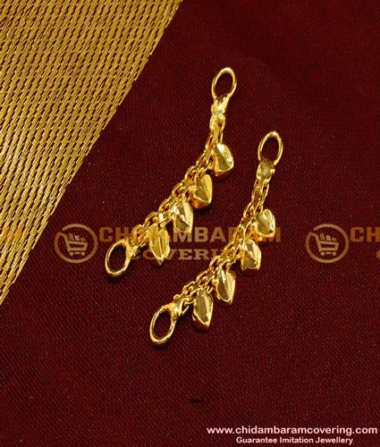 22 K YELLOW GOLD CHAIN EARRING PAIR NICE BELLS HANDMADE DESIGN BRIDAL  WEDDING | eBay