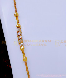 MCHN555 - Real Gold Design Imitation Diamond Mugappu Thali Chain