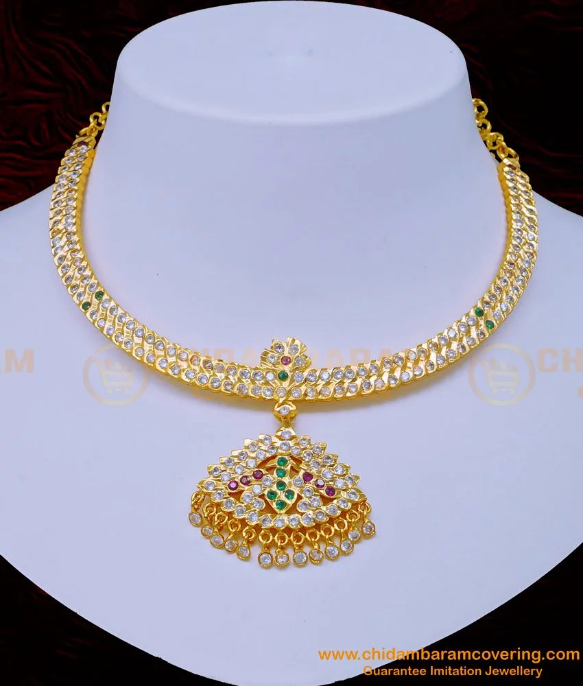 Buy Traditional Gold Design Impon Stone Attigai South Indian impon ...