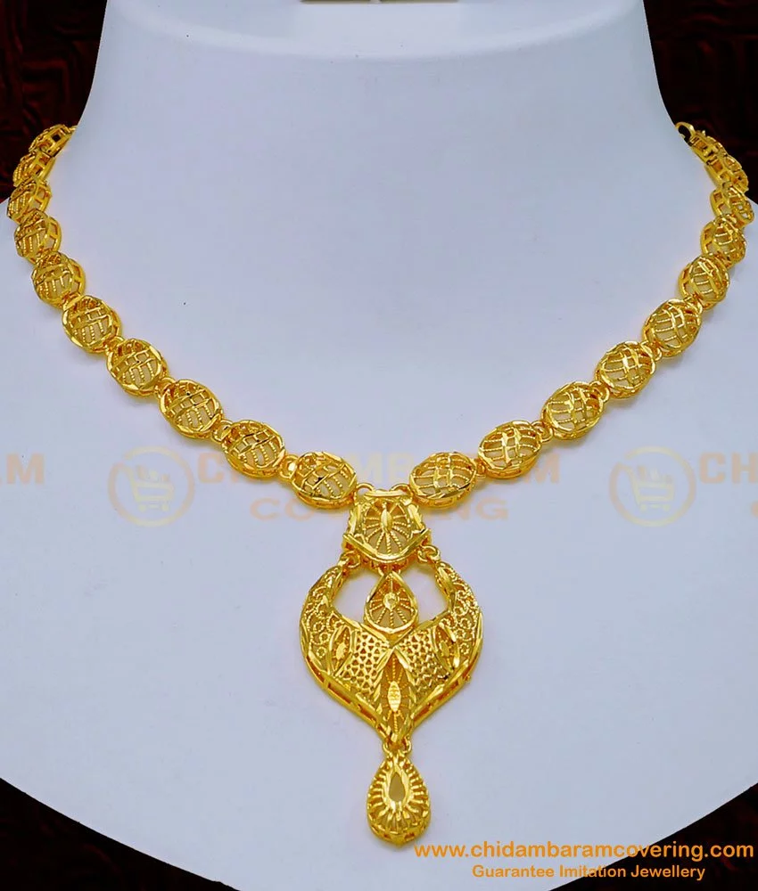 Gold necklace design deals for female with price