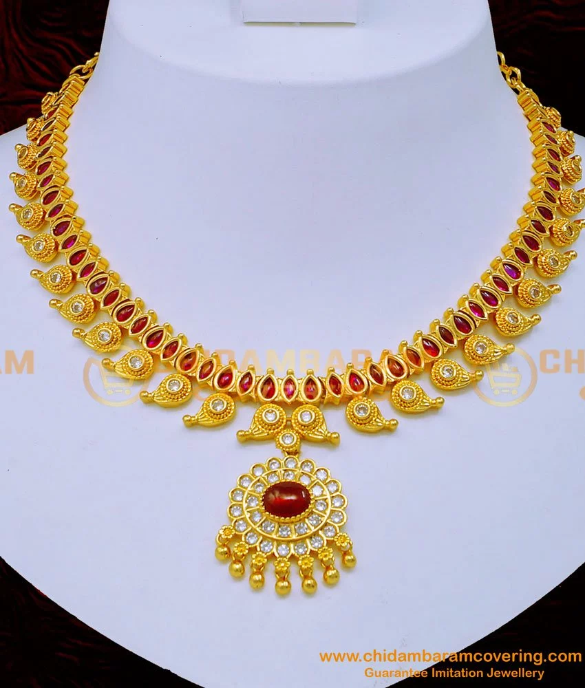 Buy 1 Gram Gold Simple Gold Necklace Design Buy Online Shopping