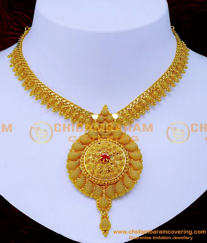 Online gold necklace set deals with price