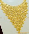 NLC427 - Modern Dubai Gold Necklace Design Gold Plated Flexible Broad Necklace with Earring Imitation Jewellery