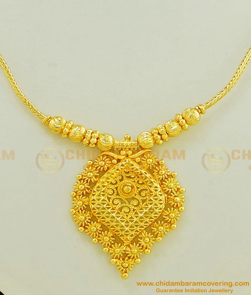 Buy Traditional Real Gold Necklace Design Beautiful Pendant with ...