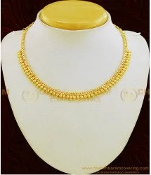 Buy Simple Party Wear One Gram Gold Gold Beads Guarantee Necklace Online