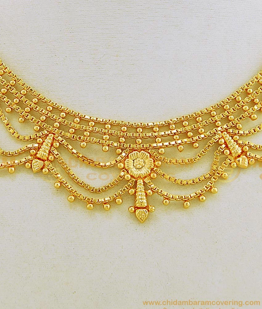 simple bridal gold necklace designs catalogue