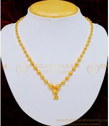 Nlc713 - Gold Plated Single Line Gold Balls Chain Gold Mani Mala Necklace Online Shopping