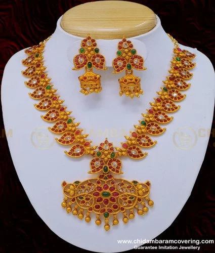 Buy Traditional Indian Jewellery Premium Quality Gold Temple Jewellery ...