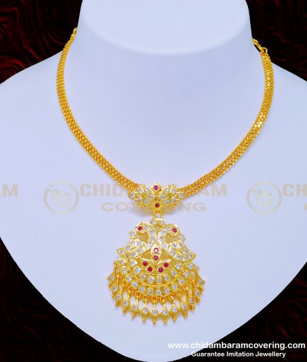 Buy Latest Ruby Stone Heavy Work Temple Jewellery Lakshmi Design Gold ...