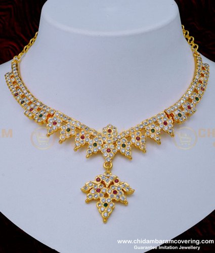 NLC990 - Impon Jewellery Attigai|Impon Necklace|Aimpon|Panchaloha|Panchadhatu|Five Metals