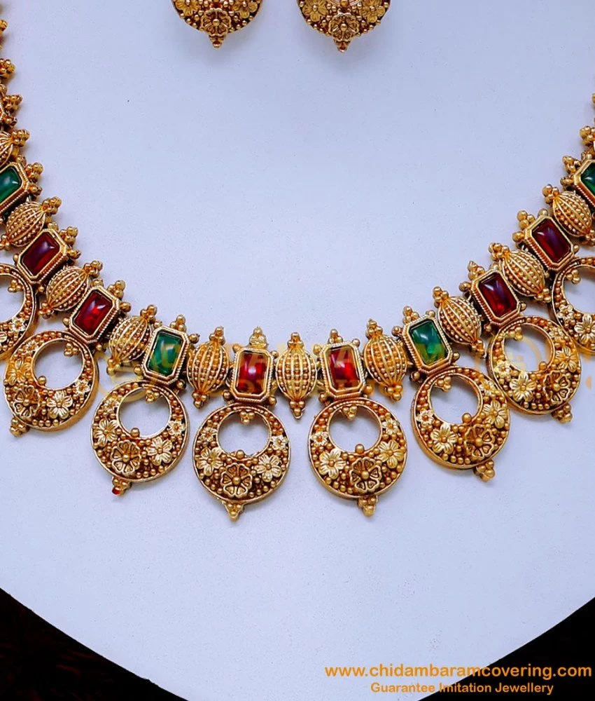 Buy South Indian New Model Antique Necklace Designs