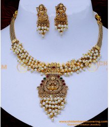 NLC1447 - Best Quality Pearl Antique Jewellery Set for Marriage