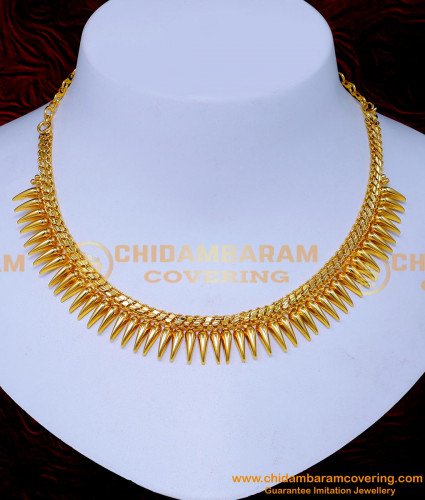 NLC1474 - Traditional Necklace Designs Gold Mulla Mottu Malai