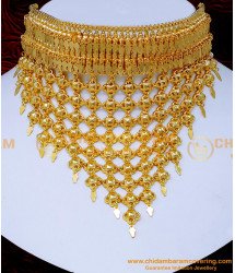 NLC1479 - Bridal Wedding Jewellery Elakkathali Choker Gold Design