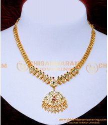 NLC1495 - Impon Old Model Attigai Necklace Designs for Wedding