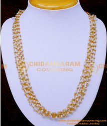 NLC1499 - 1 Gram Gold Light Weight Necklace Design with Beads