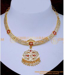 NLC1532 - Beautiful Impon Old Model Attigai Necklace Designs