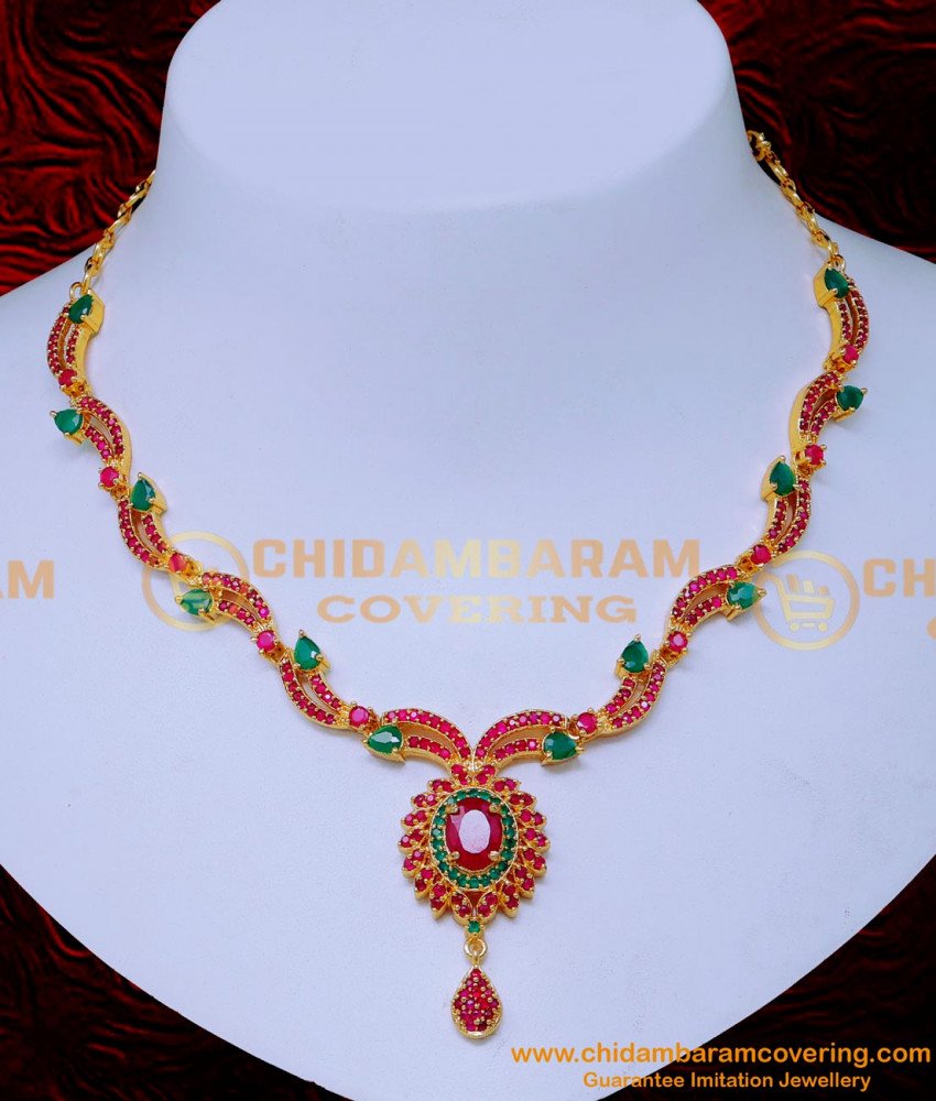 latest ruby and emerald necklace designs