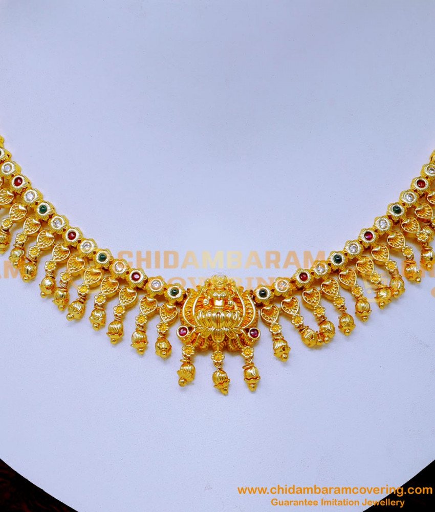 Lakshmi necklace gold design