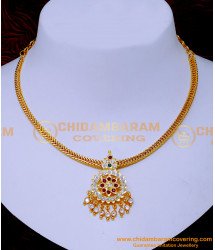 NLC1572 - Traditional Impon Gold Naan Patti Necklace Designs