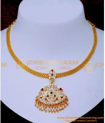 NLC1575 - Old Model Impon Jewellery Necklace Design Artificial 