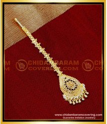 NCT323 - Trendy Gold Plated Simple Artificial Maang Tikka Online