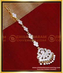 NCT331 - Wedding Nethichutti Impon White Stone Maang Tikka Online