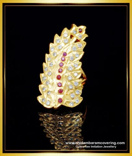 Hanaa One Gram Gold Micro Plated Gold covering Adjustable Vangi Ring