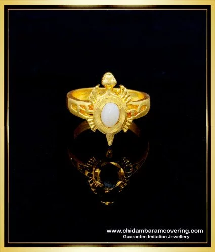 Buy Simple Modern Stone Heart Design Ring Gold Plated Finger Ring for Girls