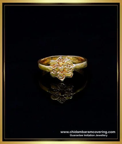 Carlton London Gold Plated Green Stone Studded Contemporary Finger Rin –  Carlton London Online