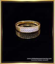 RNG416 - white stone gold plated daily use gold ladies ring