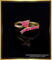 RNG425 - Elegant Gold Look Ruby Stone Ring Design for Female