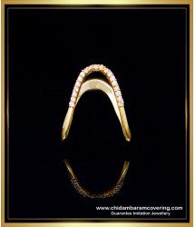 RNG475 - Elegant White Stone Simple Gold Vanki Ring Designs Latest