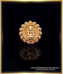 RNG480 - Latest Lakshmi Antique Ring Design Gold Model for Women